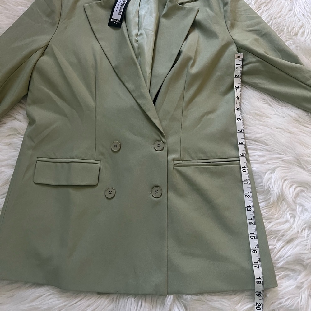 Nasty Gal‎ Sage Green Double-Breasted Blazer - Picture 9 of 15